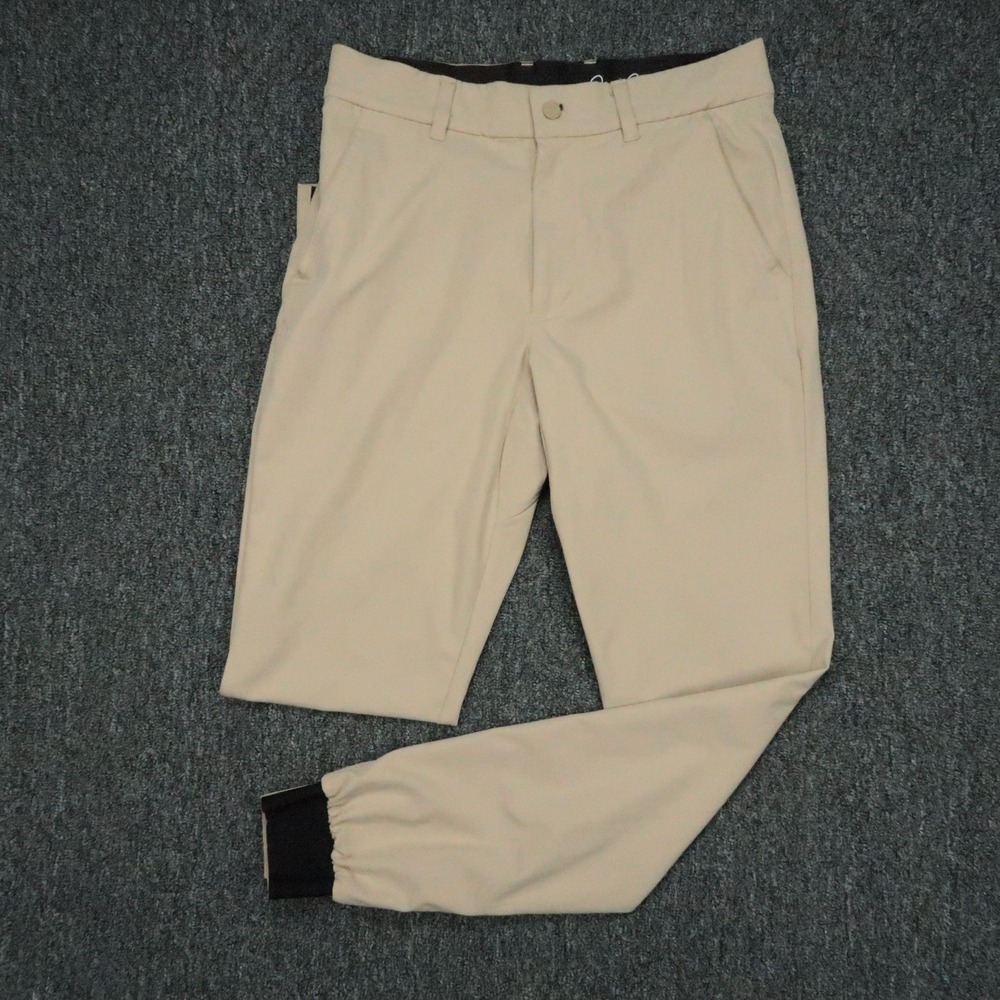 Good Good Golf Pants Mens 28x30‎ Khaki Tan Jogger Zip Pocket Chino Stretch